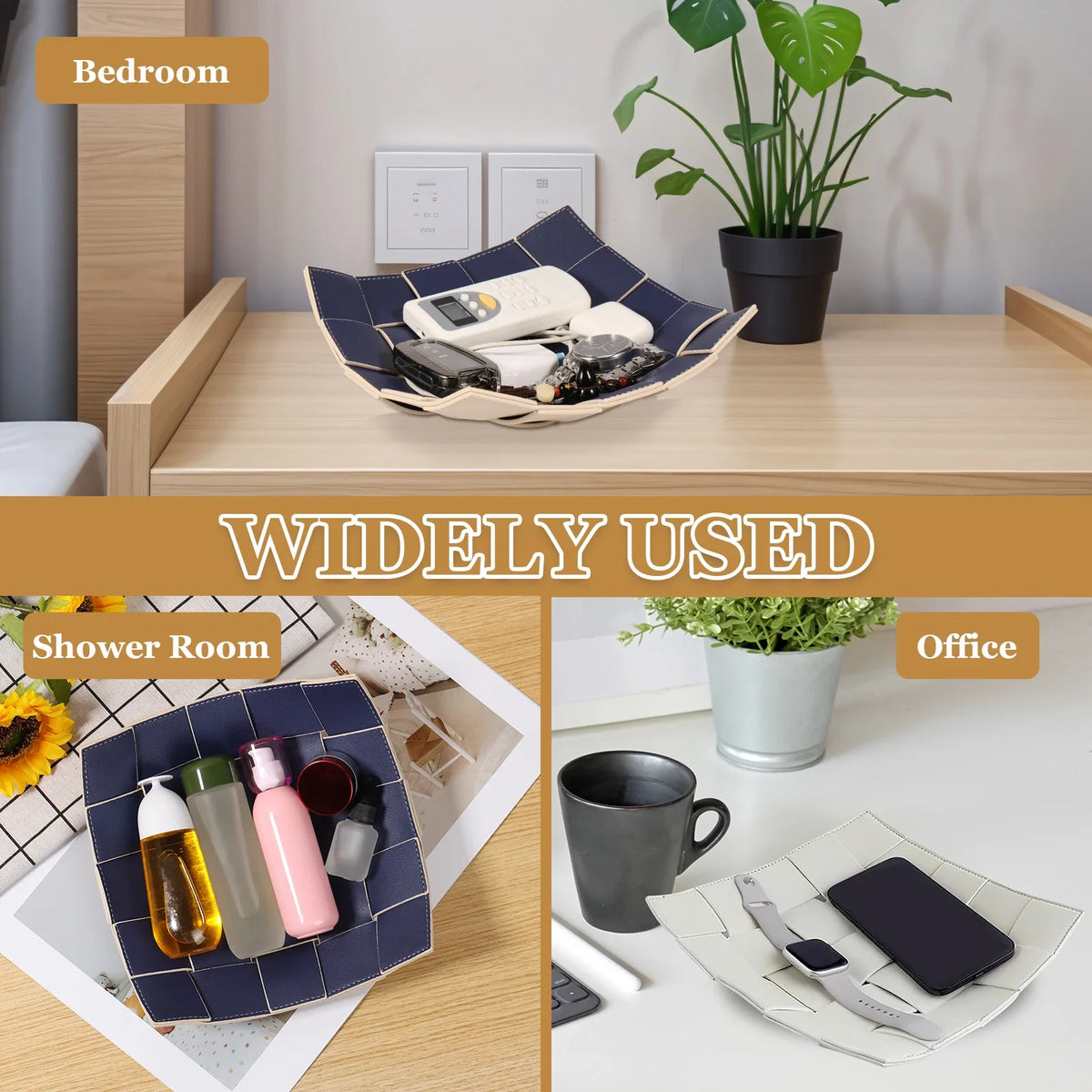 Set of 2 leather organizers for keys and accessories - view 5