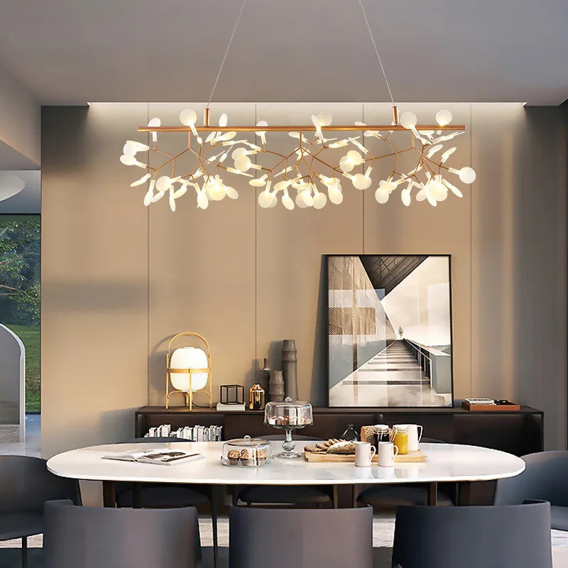 Creative LED chandelier in stainless steel and acrylic for interior decoration - view 4