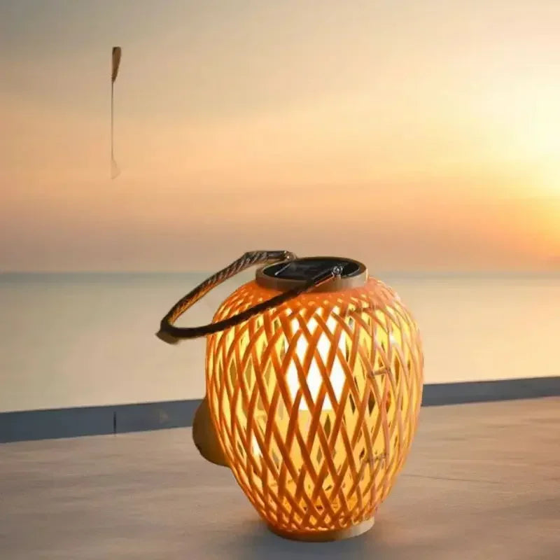 Outdoor solar lamp imitation bamboo for decorative garden - view 6