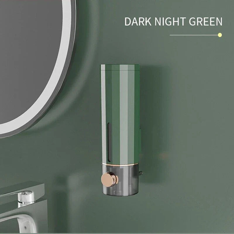 Liquid soap wall dispenser for bathroom and hotel - Green