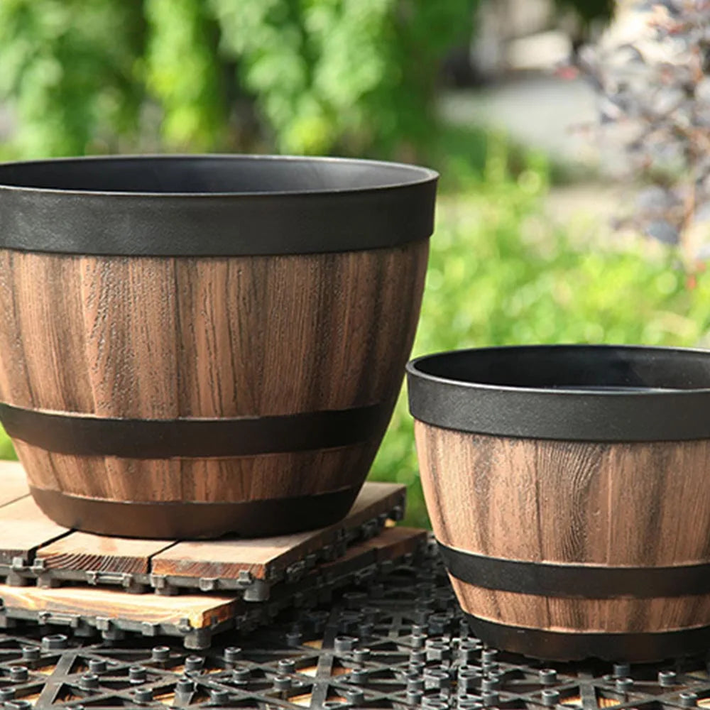 Retro flower pot in bucket for garden and interior decoration - view 8