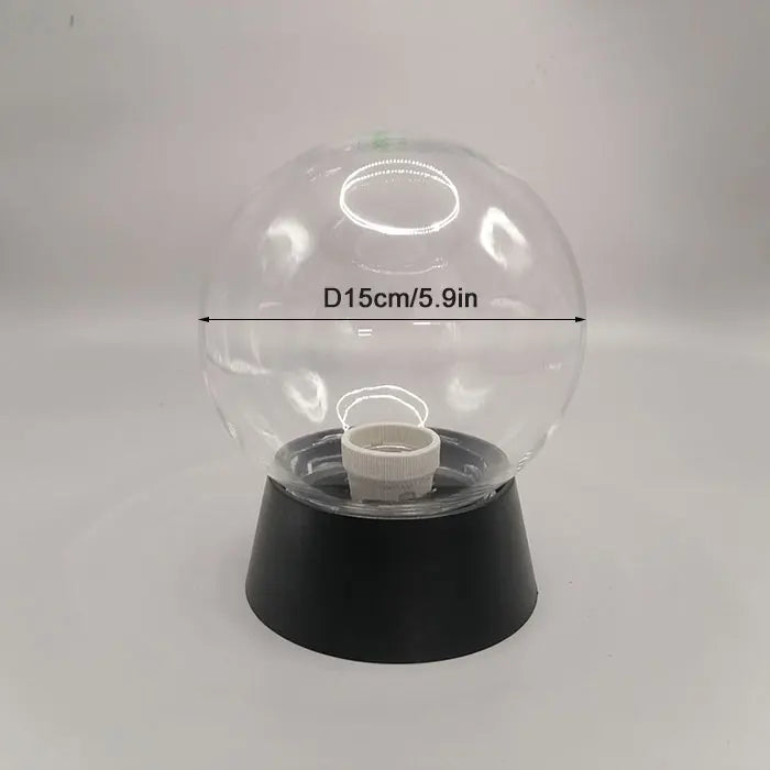 Acrylic Outdoor Globe Pedestal Lamp with Warm Glow - Transparent D15cm