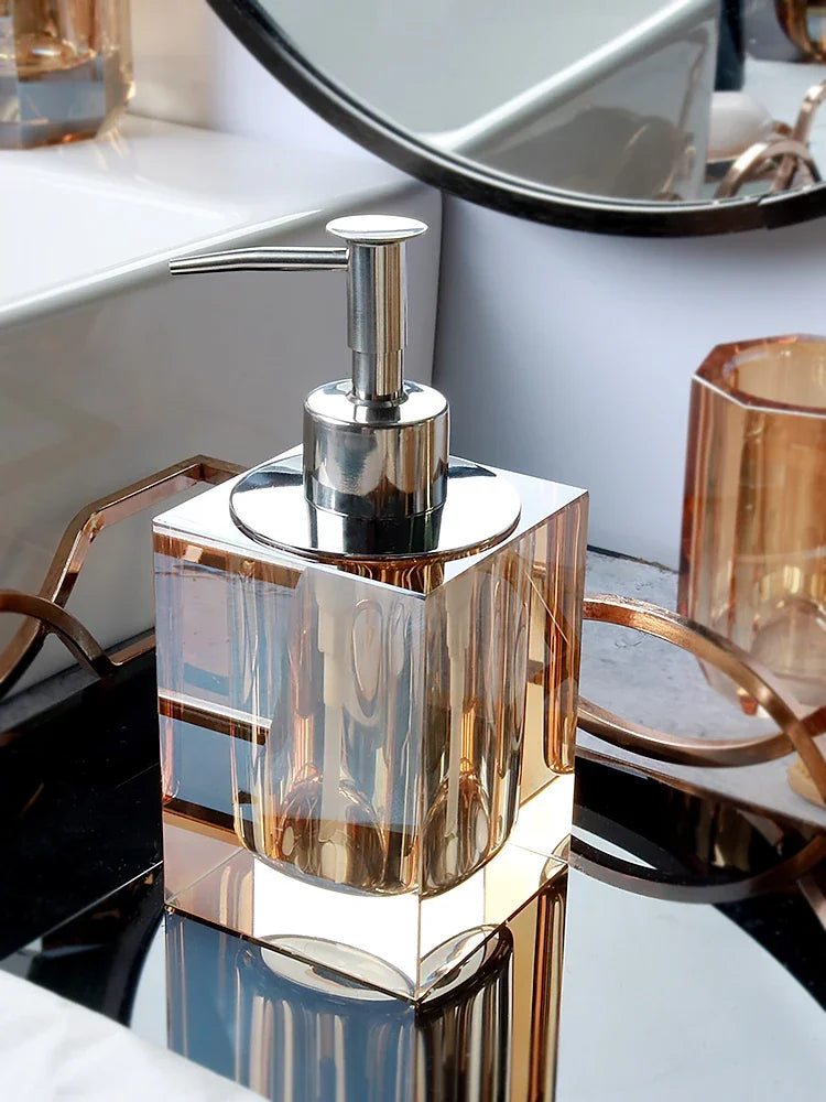 Glass soap dispenser luxury bathroom accessories - 1 pcs
