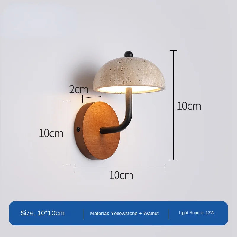 Simple bedside lamp wall sconce with natural atmosphere - Natural White (3500-5500K) / One