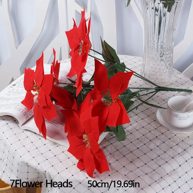 Artificial plants for Christmas decoration and garden - 7 Heads 50cm