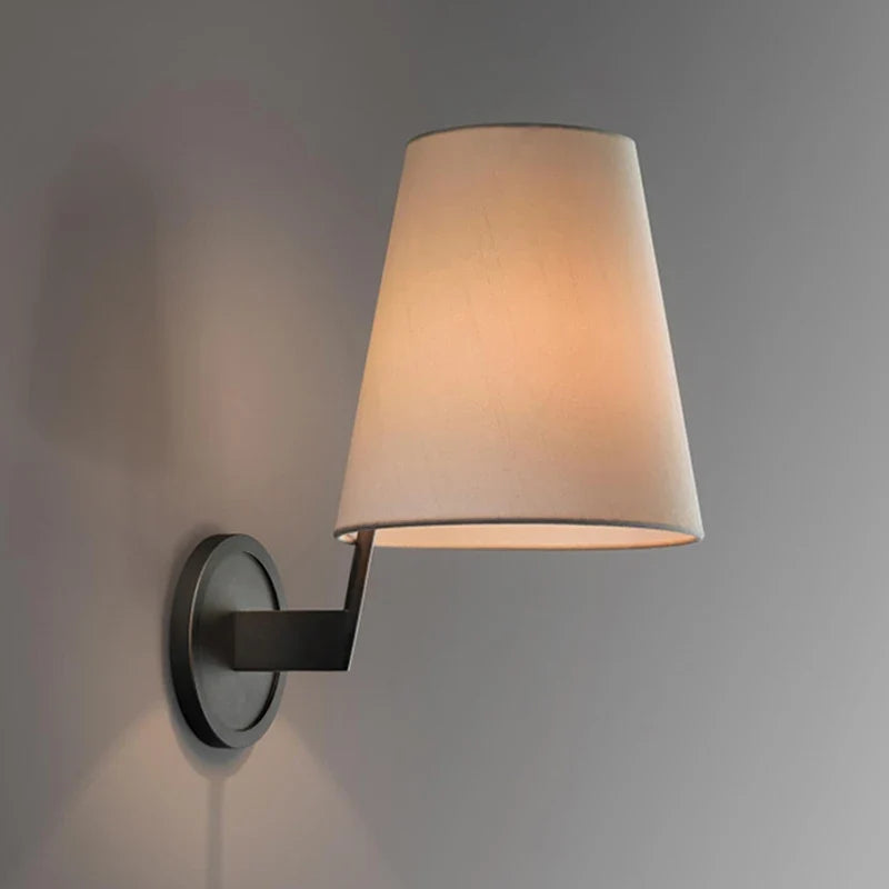 Wall sconce in luxury copper fabric