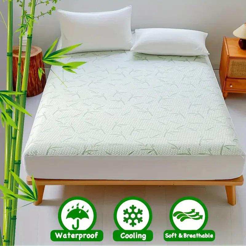 Waterproof Bamboo Mattress Cover, Deep Pocket Fitted Sheet, Style Two