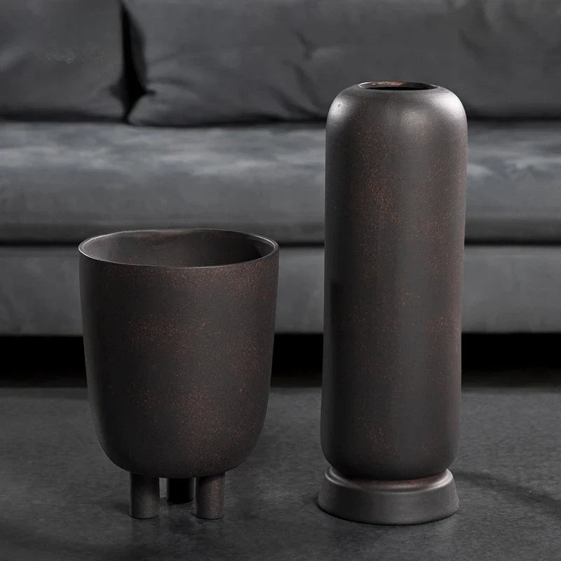 Ceramic geometric vase for artisanal floral decoration - view 3