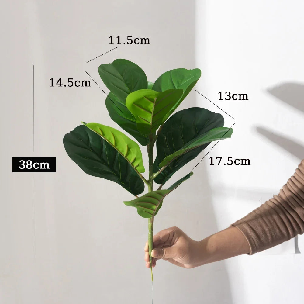 Artificial plants ficus banyan for interior and exterior decoration - 38 cm A / No Pot
