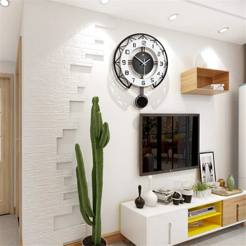 Creative design silent wall clock for interior decoration - view 5