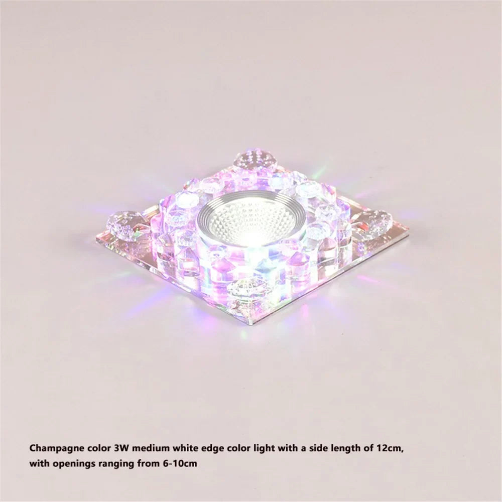 Led square crystal rgb ceiling for varied interior decoration - K