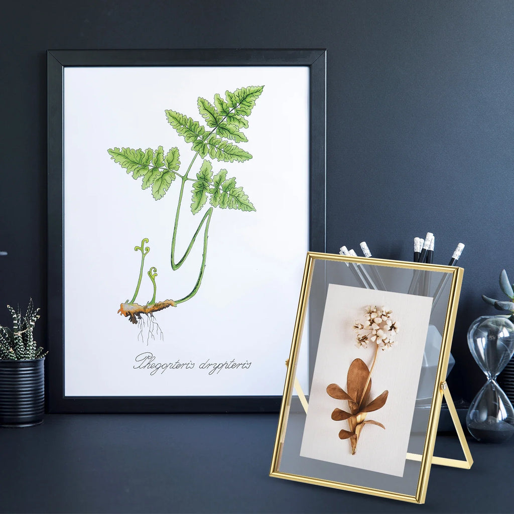 Set of 2 metal and glass photo frames for decoration - view 9