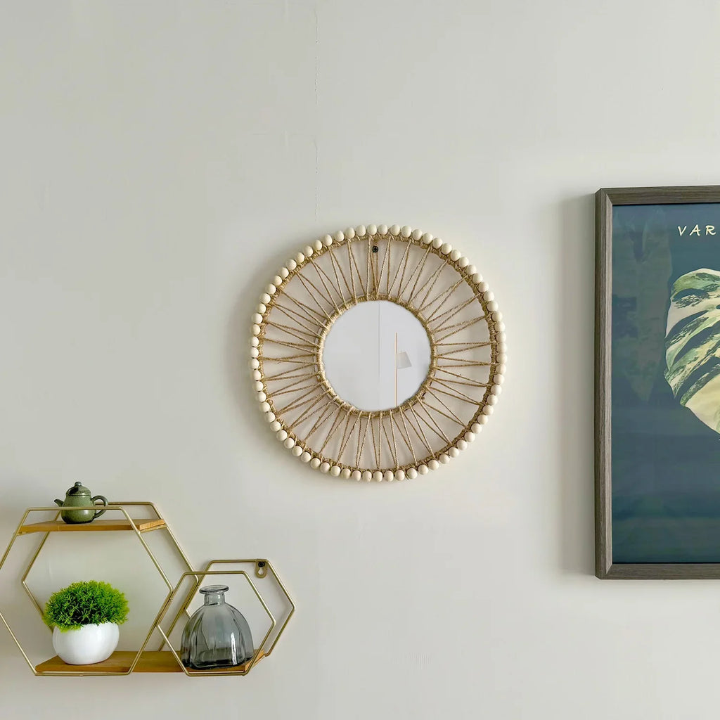 Decorative mirror hand woven Nordic for elegant interior - view 5