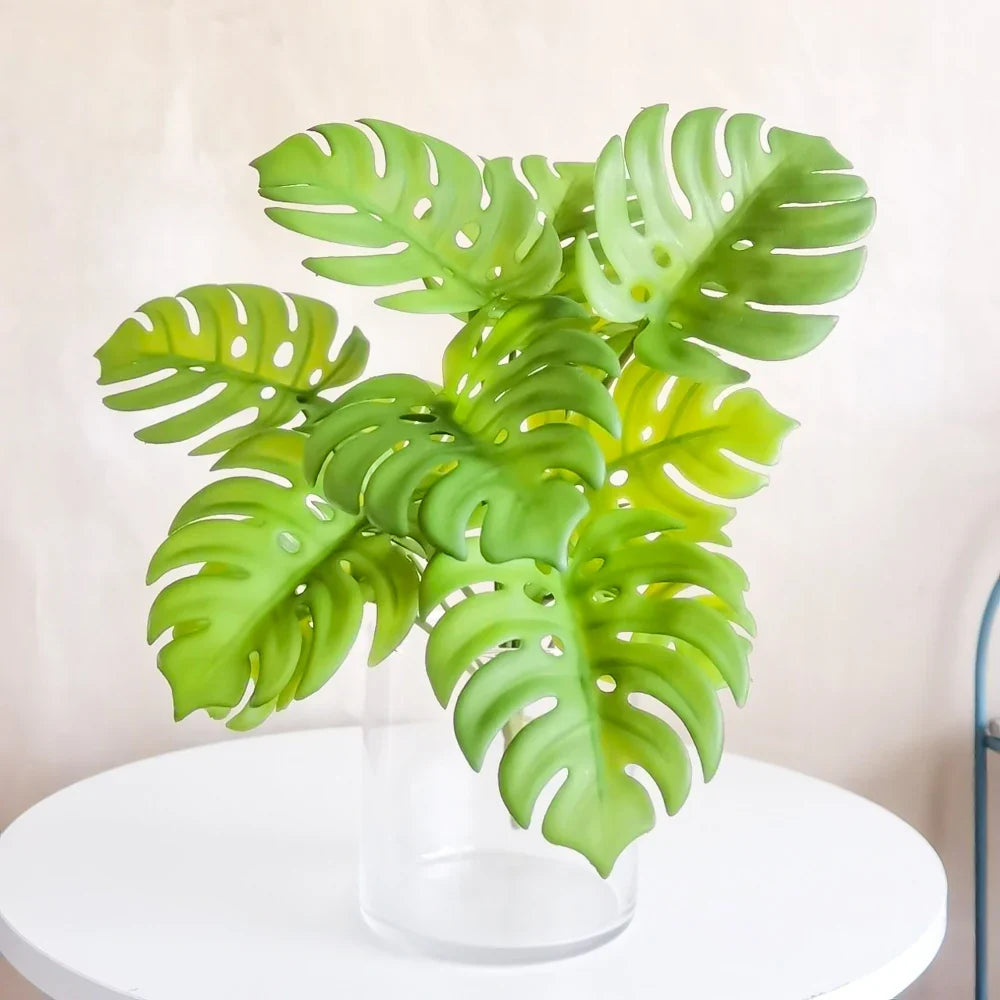 Fake tropical plant monstera for interior and exterior decoration