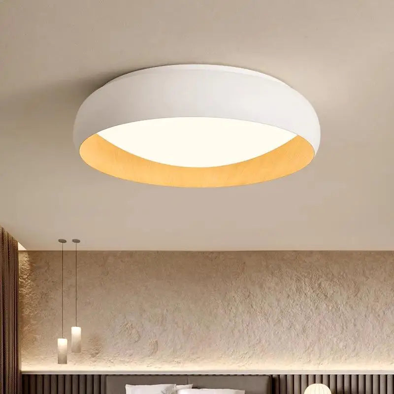 Japanese retro light circular anti glare light soft lighting - view 2