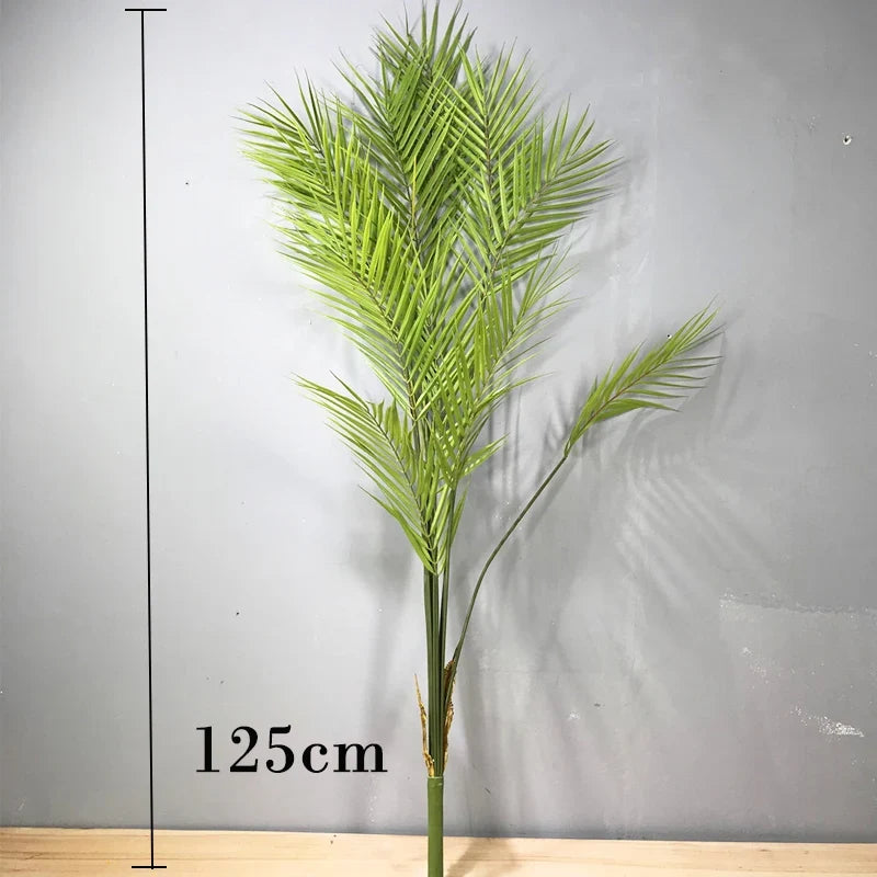 Artificial palm with large leaves for interior and exterior decoration - 125cm 13 Leaves