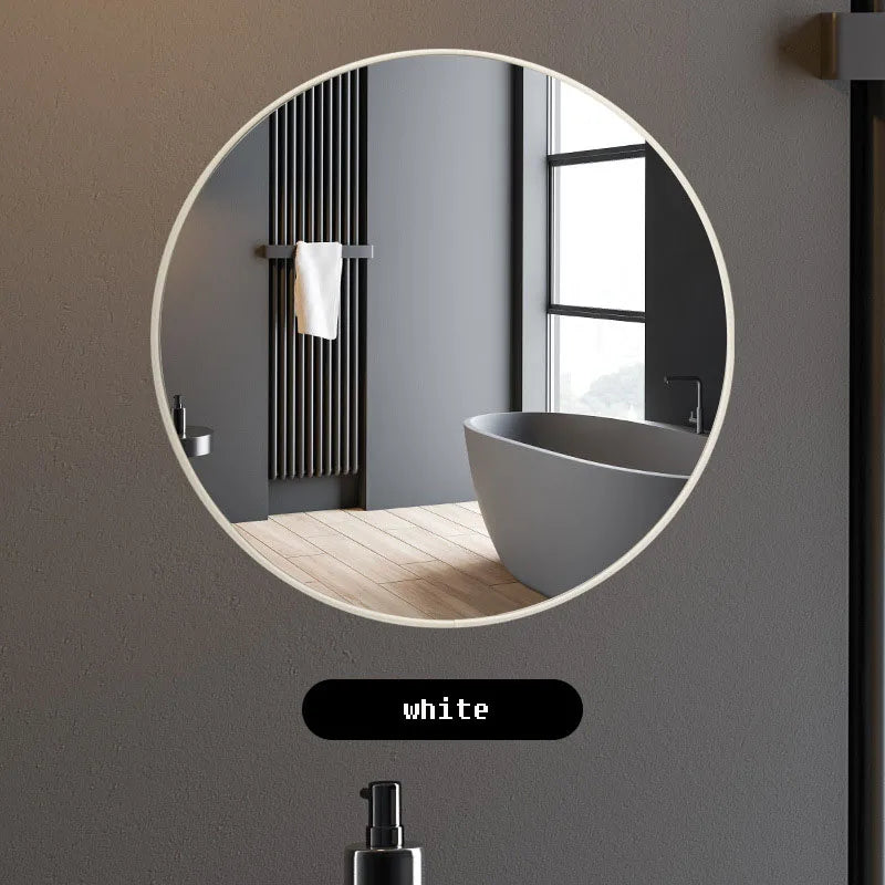 Circular metal wall mirror modern minimalist style - 40 cm