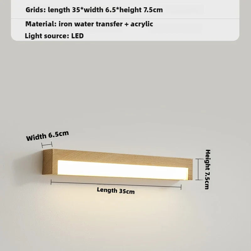 Retro wall sconce for interior design with led lighting - 3 modifiables / Color Log-35cm