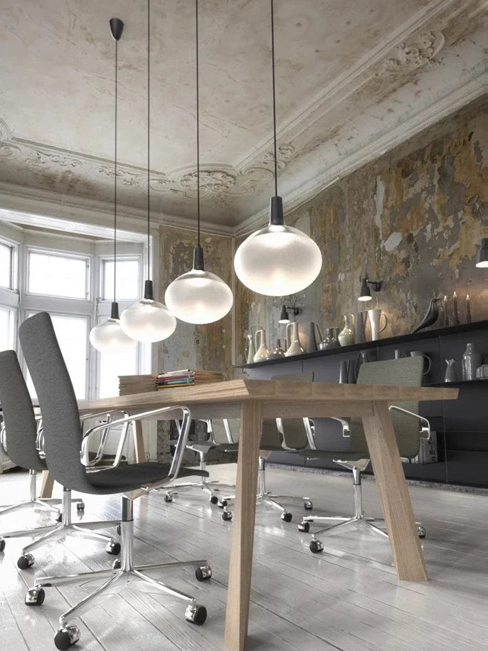 LED ceiling lamp in white matt glass modern elegant design - view 5