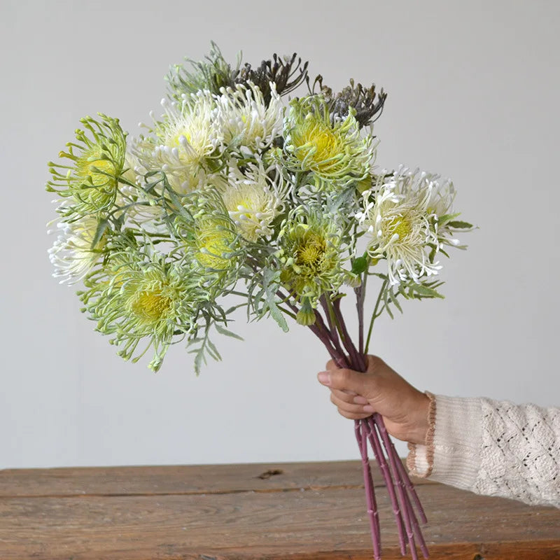 Artificial leucospermum flowers for wedding decoration - view 2