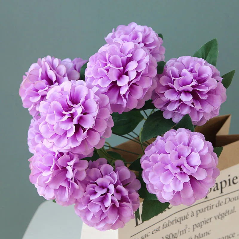10 artificial dandelion bouquets for interior decoration and events - Dark Purple