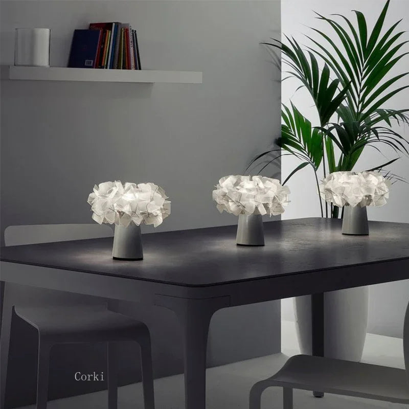 Modern plastic decorative floral design desk lamp - view 4