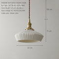 Japanese pendant light in Scandinavian ceramic style for elegant interior - Blue / Bulb Not Included