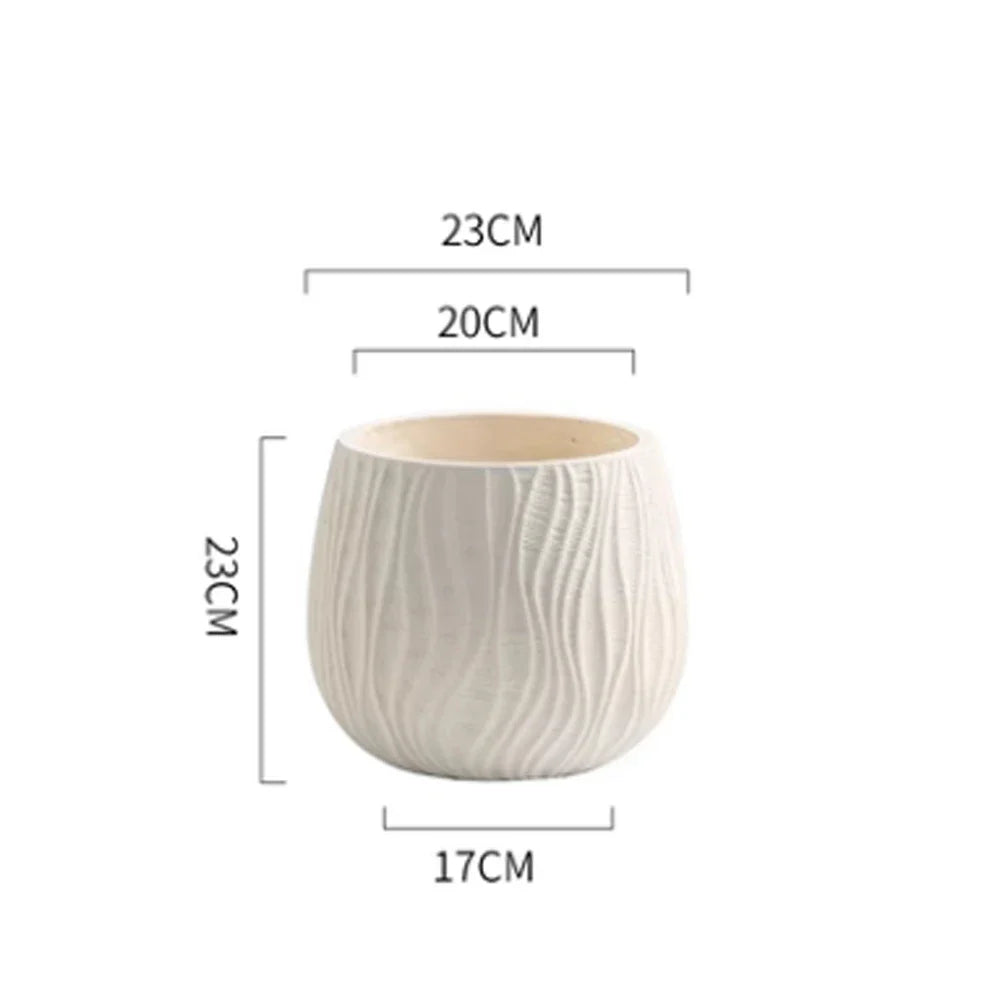Modern silicone mould for light and luxurious concrete flower pot - Armed green