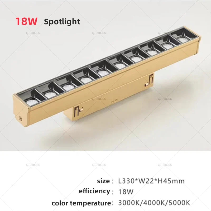 LED magnetic spot for modern interior lighting - White Light 4000K / 1 projecteur 18 W