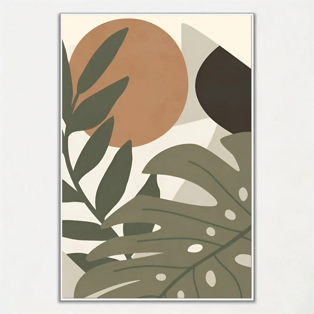 Natural Palm Leaf Artistic Poster for Interior Decor - Z10 / 21x30cm Unframed