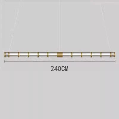 Modern pvc pendant light for elegant and minimalist interior decoration - Gold--240cm / Cool White