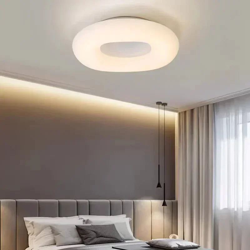 Modern minimalist acrylic eye protection pendant light, living room, bedroom, circular LED indoor lighting - view 5