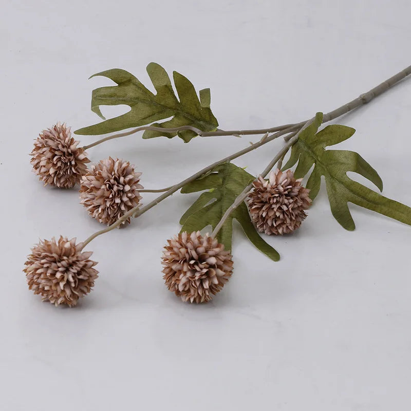 Artificial flowers dandelion decoration wedding gift bouquet saint-valentin - Deep Coffee
