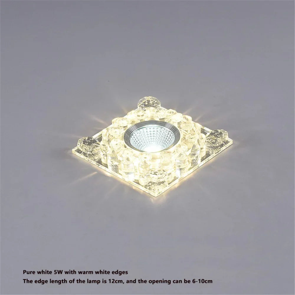 Led square crystal rgb ceiling for varied interior decoration - G