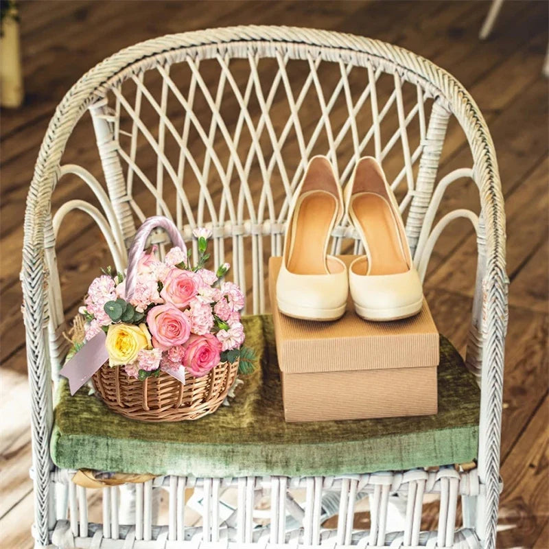 Handmade wedding flower basket for storage and picnic - view 3