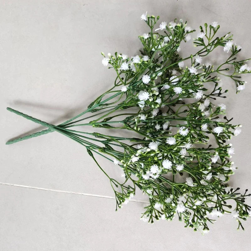 Artificial baby's breath bouquets for interior and exterior decoration - White