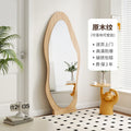 Minimalist decorative mirror in wood for aesthetic interior - 180 76cm