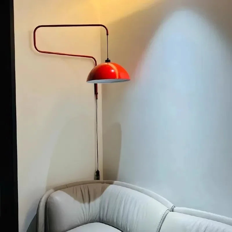 Rotary wall sconce design made of retractable luxury iron - view 3