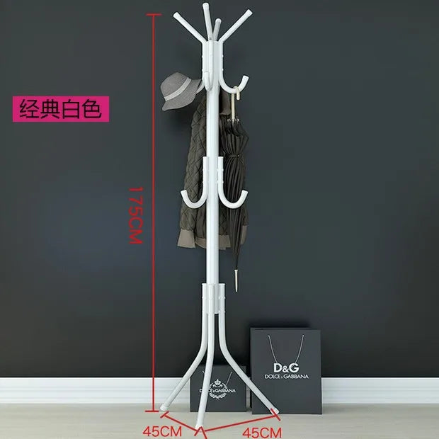 Metal coat holder with 9 hooks to organize your clothes - WHITE 12 CROCHETS
