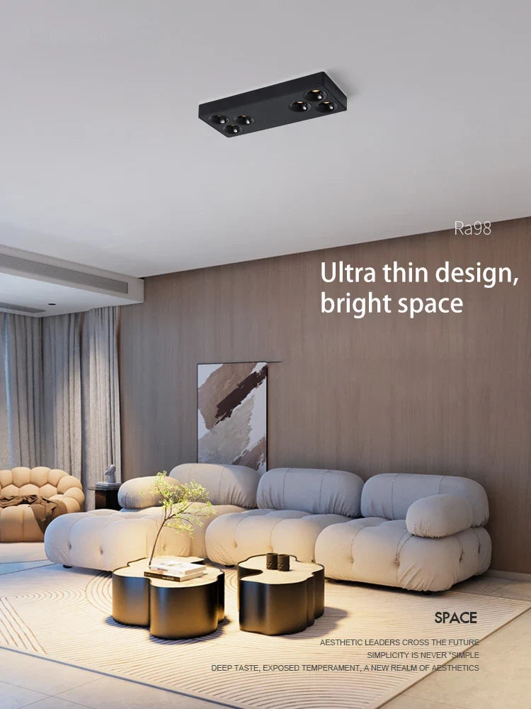 Led brigt cob projector in aluminium projector for modern interior - view 3