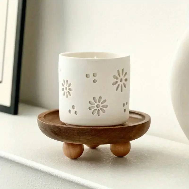 Multifunctional wooden shelf for storage and decoration - view 2