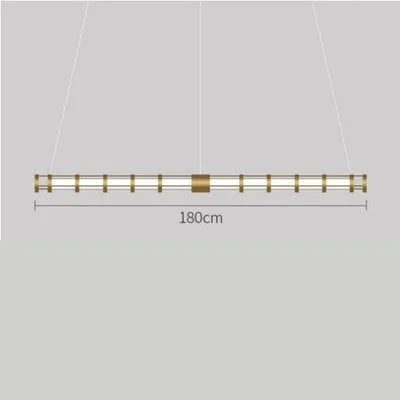 Modern pvc pendant light for elegant and minimalist interior decoration - Gold--180cm / Cool White