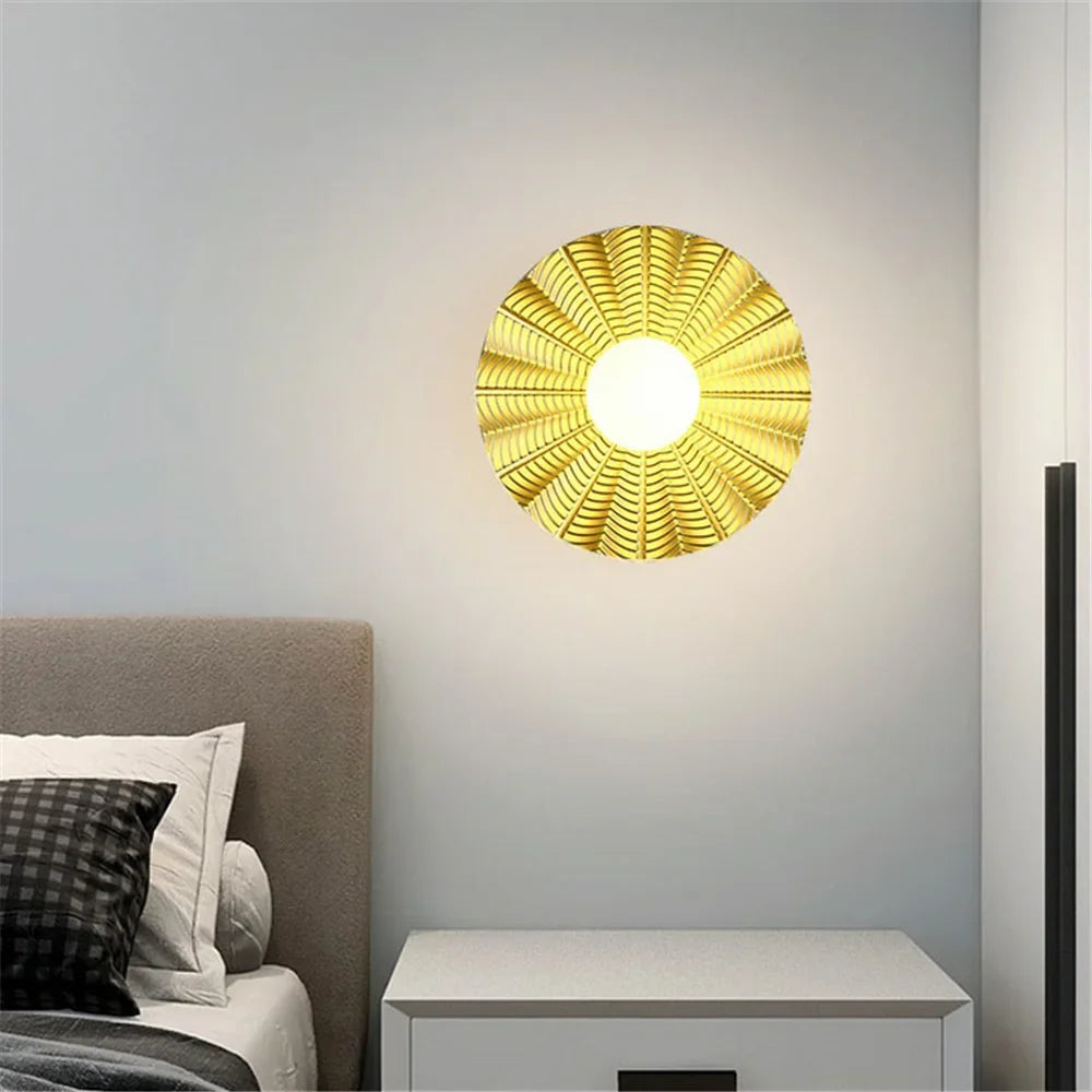 LED wall sconce round in decorative Nordic metal for modern interior - view 3