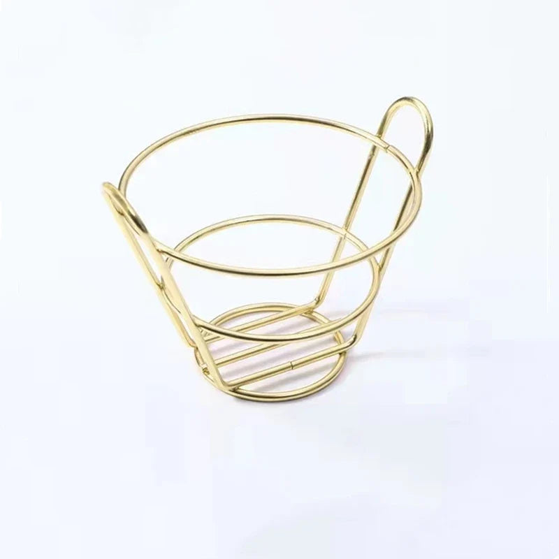 Storage basket for snacks and fried food - Gold Imitation 105g
