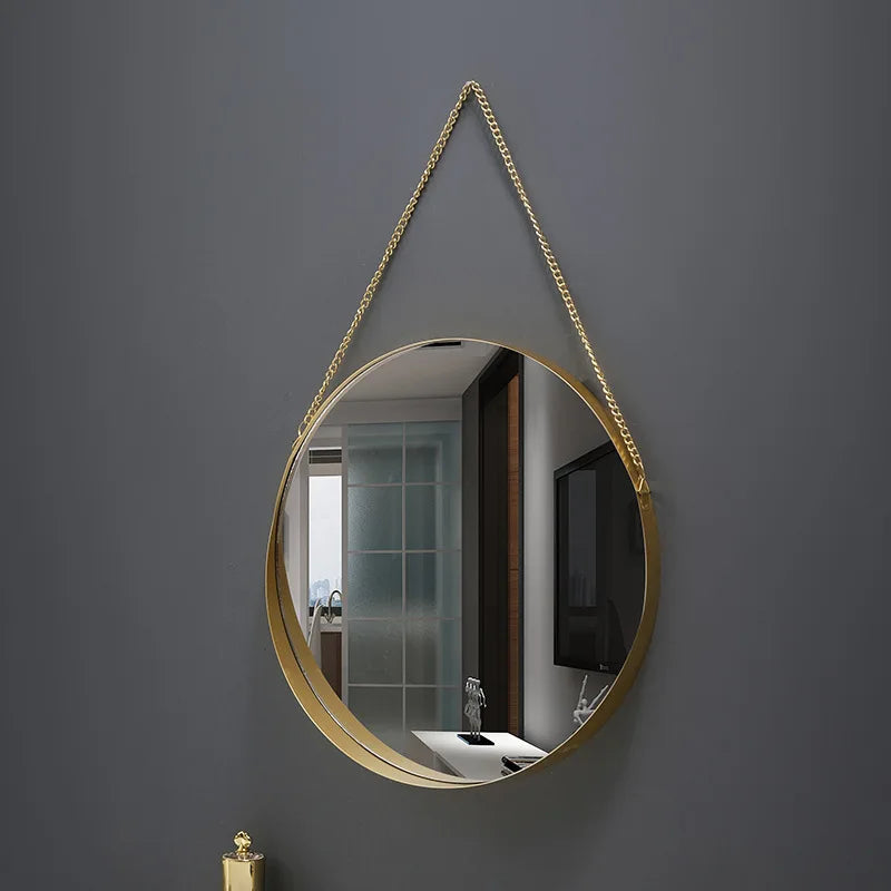 Creative round wall mirror for interior decoration and makeup - view 5