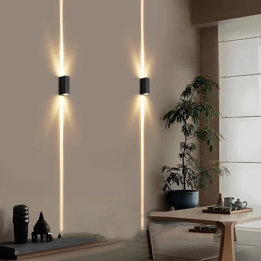 Modern waterproof outdoor led wall sconce in aluminium - view 2