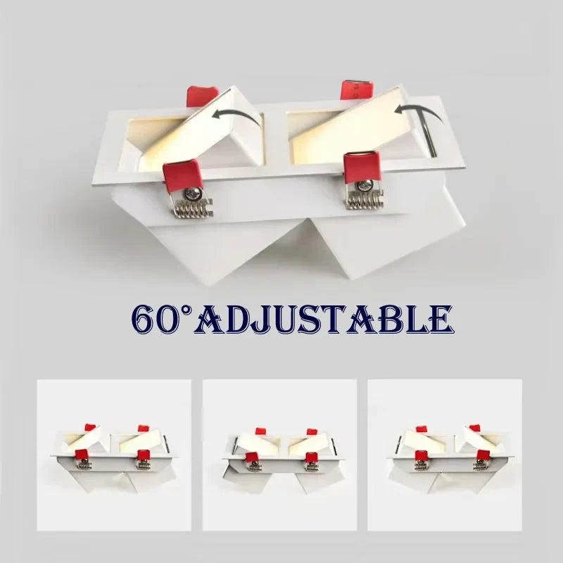 Nordic embedded Career chip bean gall spotlight, 1 head 2 head 3 head 8W/12W living room ceiling grill lamp downlight spotlight - view 4