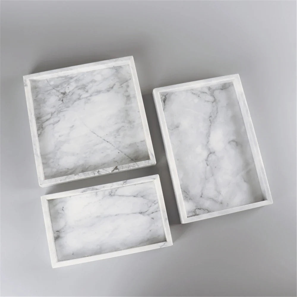 Lightweight marble shelf for storage jewelry and stylish accessories