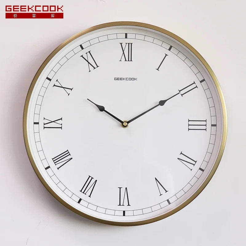 Modern silent luxury wall clock for interior - Style 3 / 14 pouces