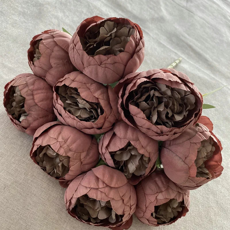 Timeless Artificial Peony Bouquet for Weddings - Bean Sand Color
